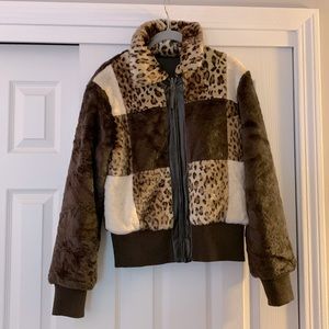 Souvenir of the Rain Forest Cafe reversible bomber jacket!